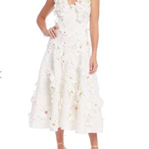 Elegant White Floral Dress